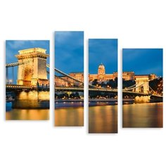 Модульная картина на холсте "Будапешт" 150x107 см Modulka.Ru