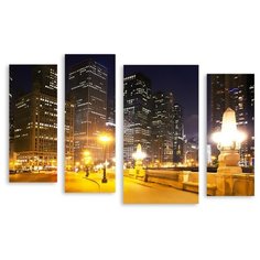 Модульная картина на холсте "Чикаго" 150x101 см Modulka.Ru