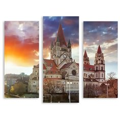 Модульная картина на холсте "Замок Австрии" 120x98 см Modulka.Ru