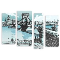 Модульная картина на холсте "Лондонский мост" 90x67 см Modulka.Ru