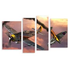 Модульная картина на холсте "Самолеты" 170x104 см Modulka.Ru