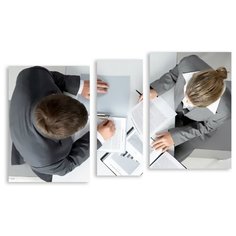 Модульная картина на холсте "Заключение сделки" 90x56 см Modulka.Ru