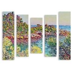 Модульная картина на холсте "Красочный берег" 120x99 см Modulka.Ru
