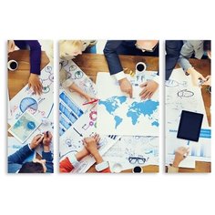 Модульная картина на холсте "Совещание" 150x104 см Modulka.Ru