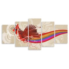 Модульная картина на холсте "Птица счастья" 90x45 см Modulka.Ru