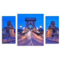 Модульная картина на холсте "Мост" 150x90 см Modulka.Ru