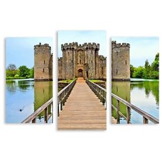 Модульная картина на холсте "Мостик к замку" 170x118 см Modulka.Ru