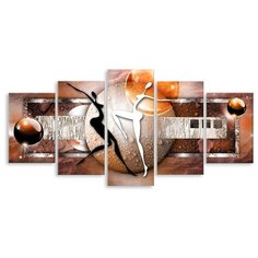 Модульная картина на холсте "Чёрно-белый танец" 170x86 см Modulka.Ru