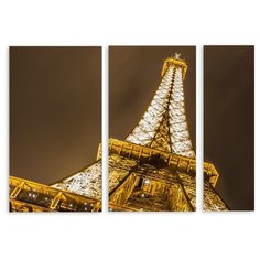 Модульная картина на холсте "Эйфелева башня" 90x65 см Modulka.Ru