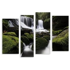 Модульная картина на холсте "Водопады" 170x125 см Modulka.Ru
