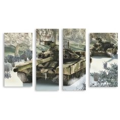 Модульная картина на холсте "Танки" 120x73 см Modulka.Ru