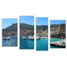 Модульная картина на холсте "Греческий пейзаж" 150x91 см Modulka.Ru