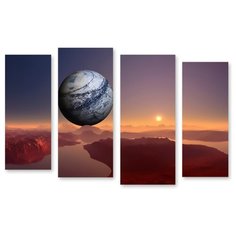 Модульная картина на холсте "Поверхность планеты" 90x61 см Modulka.Ru