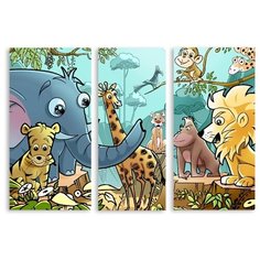 Модульная картина на холсте "Зоопарк" 120x84 см Modulka.Ru
