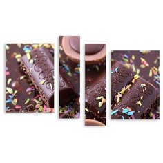 Модульная картина на холсте "Молочный шоколад" 170x111 см Modulka.Ru