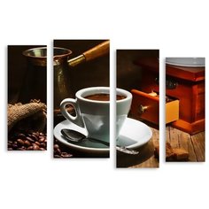 Модульная картина на холсте "Кофеварка" 90x65 см Modulka.Ru