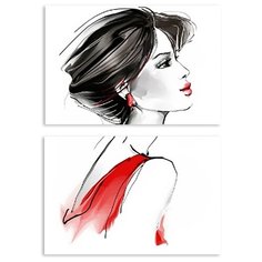 Модульная картина на холсте "Девушка" 90x63 см Modulka.Ru