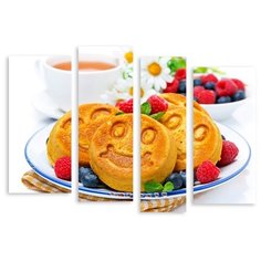 Модульная картина на холсте "Вкусные смайлики" 170x124 см Modulka.Ru