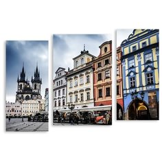 Модульная картина на холсте "В центре Праги" 120x86 см Modulka.Ru