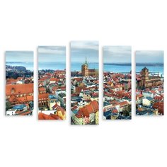 Модульная картина на холсте "Вид на город" 120x72 см Modulka.Ru