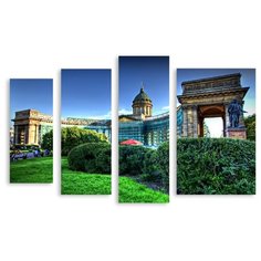 Модульная картина на холсте "Казанский собор" 90x59 см Modulka.Ru