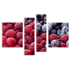 Модульная картина на холсте "Ягоды" 90x60 см Modulka.Ru