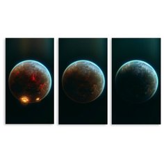 Модульная картина на холсте "Планеты" 90x53 см Modulka.Ru