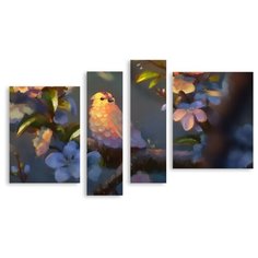 Модульная картина на холсте "Волшебная птичка" 120x73 см Modulka.Ru