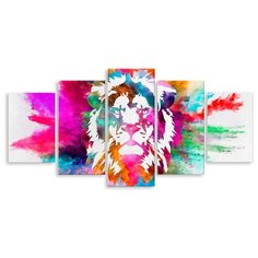 Модульная картина на холсте "Король лев" 120x60 см Modulka.Ru