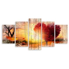 Модульная картина на холсте "Дерево любви" 120x60 см Modulka.Ru