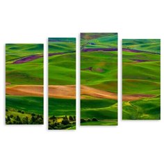 Модульная картина на холсте "Поля Тосканы" 90x61 см Modulka.Ru