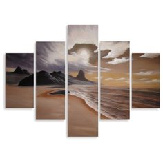 Модульная картина на холсте "Песочный берег" 120x91 см Modulka.Ru