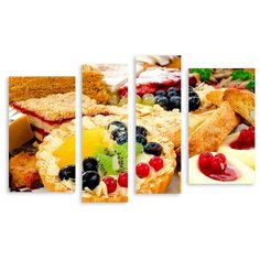 Модульная картина на холсте "Пирожные" 170x111 см Modulka.Ru