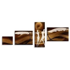 Модульная картина на холсте "Танцующие ангелы" 120x50 см Modulka.Ru