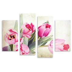 Модульная картина на холсте "Тюльпаны" 170x121 см Modulka.Ru
