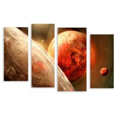 Модульная картина на холсте "Планеты" 120x81 см Modulka.Ru