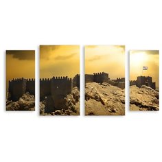 Модульная картина на холсте "Египетские развалины" 90x46 см Modulka.Ru