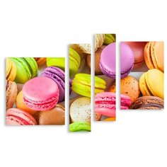 Модульная картина на холсте "Макаруны" 90x61 см Modulka.Ru