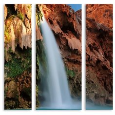 Модульная картина на холсте "Водопад в США" 120x125 см Modulka.Ru