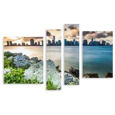 Модульная картина на холсте "Майами" 120x79 см Modulka.Ru