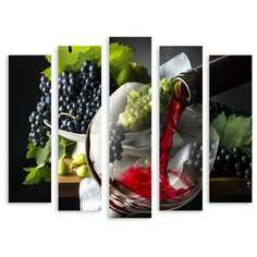 Модульная картина на холсте "Винный букет" 90x76 см Modulka.Ru