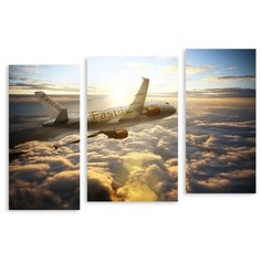Модульная картина на холсте "Над облаками" 90x63 см Modulka.Ru