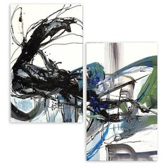 Модульная картина на холсте "Дикость в чёрном" 170x188 см Modulka.Ru