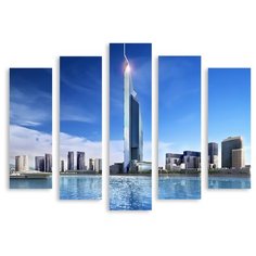 Модульная картина на холсте "Солнечный Дубай" 90x70 см Modulka.Ru