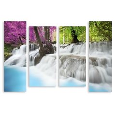 Модульная картина на холсте "Водопад" 170x449 см Modulka.Ru