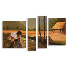 Модульная картина на холсте "Камбоджа" 90x55 см Modulka.Ru