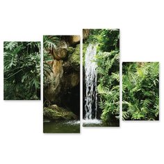 Модульная картина на холсте "Водопад" 150x100 см Modulka.Ru