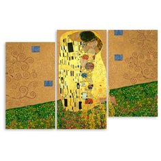 Модульная картина на холсте "Поцелуй" 90x60 см Modulka.Ru