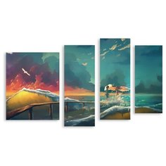 Модульная картина на холсте "Разлука" 170x105 см Modulka.Ru