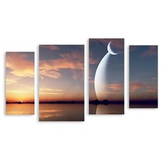 Модульная картина на холсте "Планеты" 150x90 см Modulka.Ru
